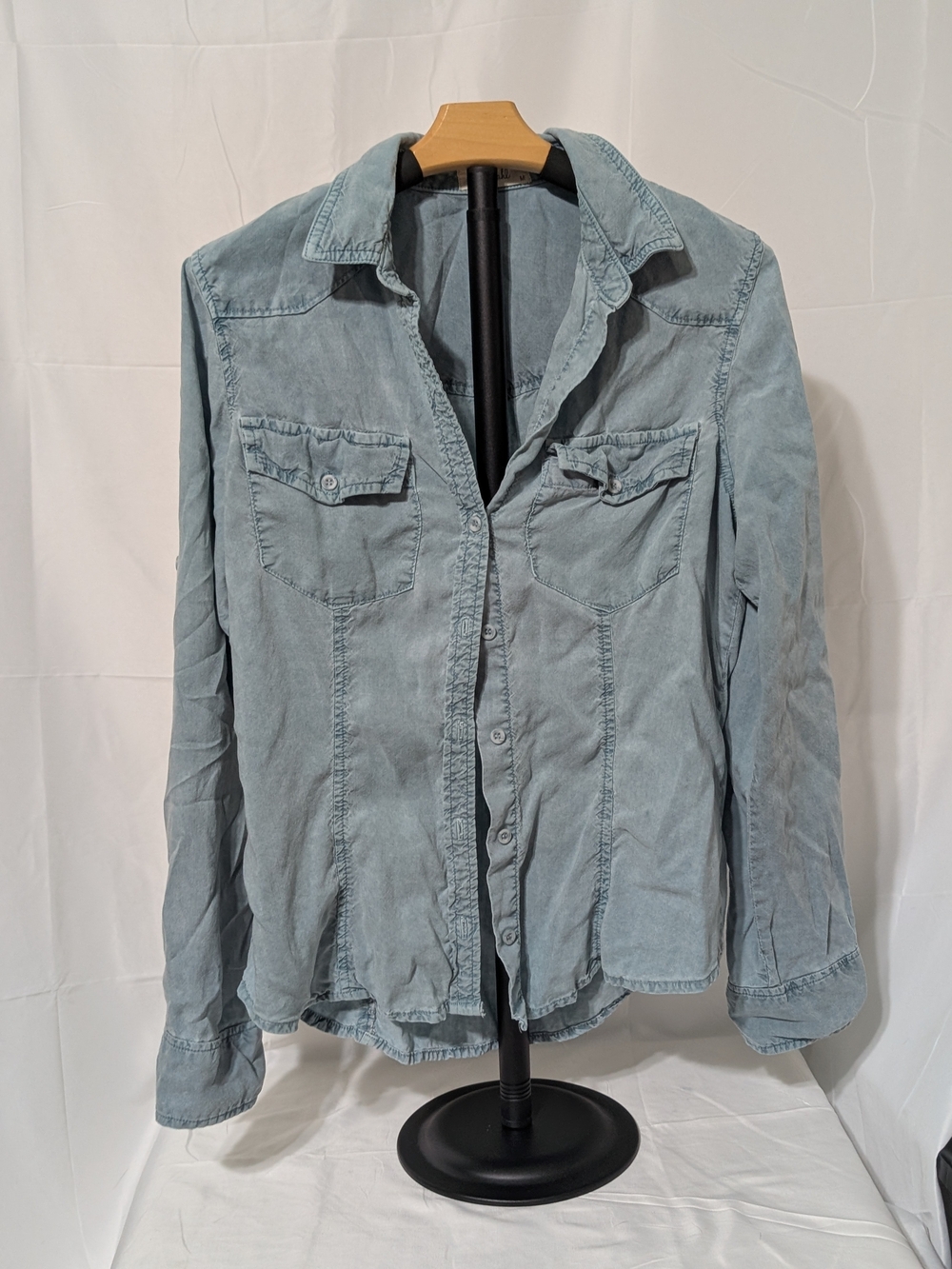Bella Dahl Washed Light Blue Denim Button-Up Shirt
